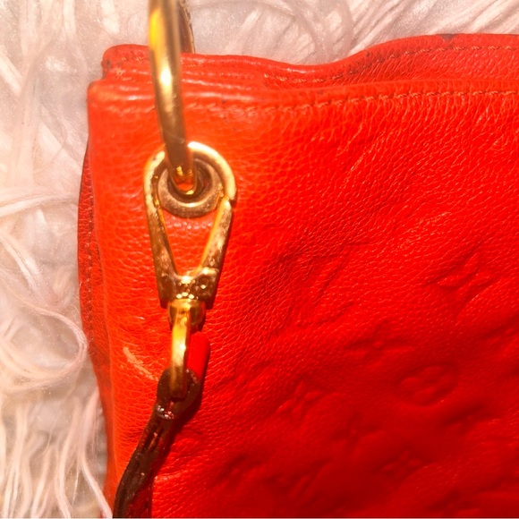 💎✨ Rare LV  ✨💎 TERRE METIS EMPREINTE LEATHER TOTE RARE CROSSBODY Red - Picture 10 of 14